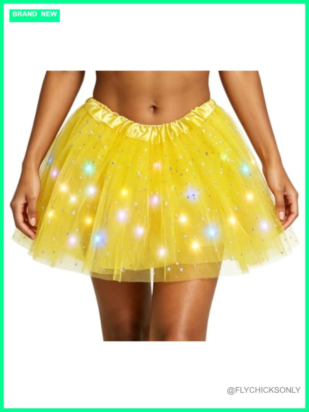 Light Up Tutu Skirt Stars Glow Layered Ballet LED Tulle